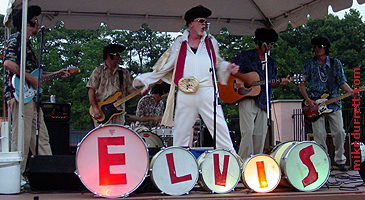 Clambake, the Elvis band, performs at Mondo Movie Night. Photo copyright 2004 Mike Durrett, all rights reserved.