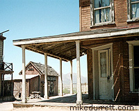The street corner of the hotel and blacksmith shed. Photo copyright 2003-2004 Donna Durrett, all rights reserved.