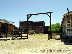 The OK Corral set at Mescal. Photo copyright 2003-2004 Mike Durrett, all rights reserved.