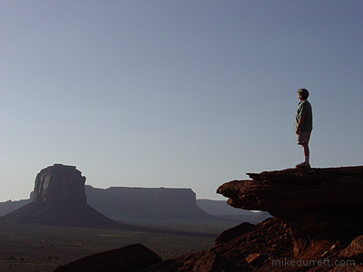 Mike Durrett in Monument Valley. Photo copyright 2003-2004 Mike Durrett, all rights reserved.